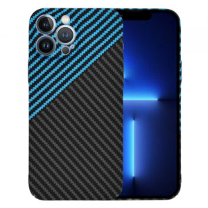 Husa pentru Apple iPhone 13 Pro Max, Techsuit, Carbonite FiberShell, Neagra Bleu