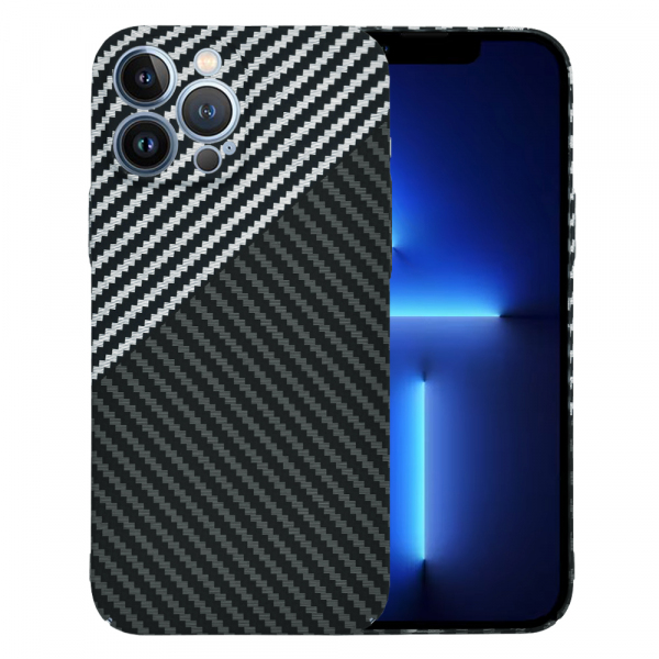 Husa pentru Apple iPhone 13 Pro Max, Techsuit, Carbonite FiberShell, Neagra Gri