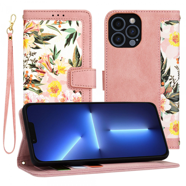 Husa pentru Apple iPhone 13 Pro Max, Techsuit, FlipCraft, Roz