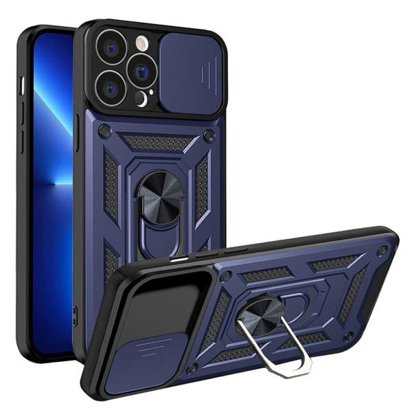 Husa pentru Apple iPhone 13 Pro, Techsuit, CamShield, Albastra