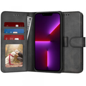 Husa pentru Apple iPhone 13 Pro, Techsuit, Diary Book, Neagra