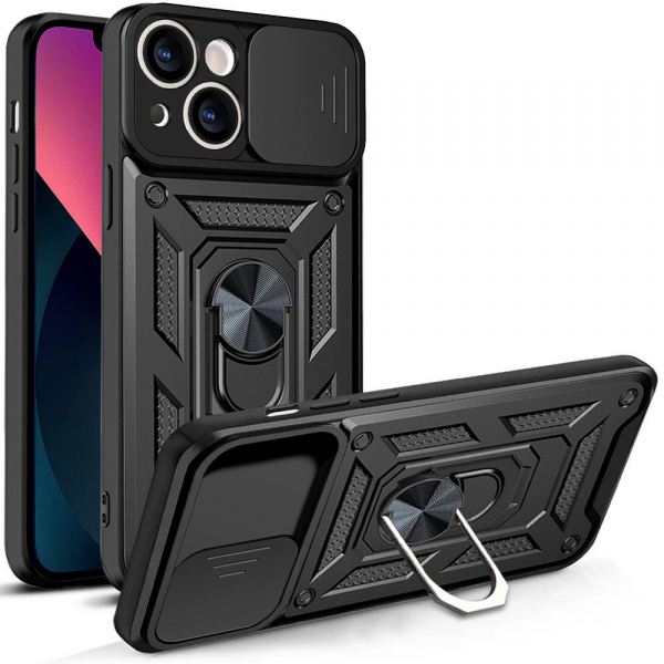 Husa pentru Apple iPhone 13, Techsuit, CamShield, Neagra