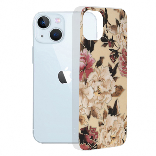 Husa pentru Apple iPhone 13, Techsuit, Marble, Bej