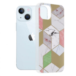 Husa pentru Apple iPhone 13, Techsuit, Marble, Mov