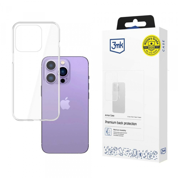Husa pentru Apple iPhone 14 Pro Max, 3MK, Armor, Transparenta