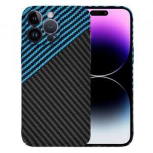 Husa pentru Apple iPhone 14 Pro Max, Techsuit, Carbonite FiberShell, Neagra Bleu