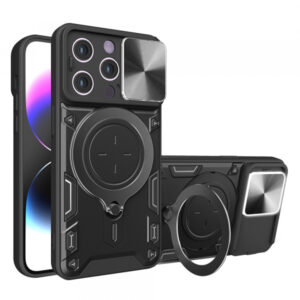 Husa pentru Apple iPhone 14 Pro, Techsuit, CamGuard Pro, Neagra