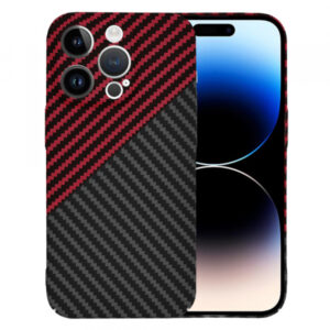 Husa pentru Apple iPhone 14 Pro, Techsuit, Carbonite FiberShell, Neagra Rosie