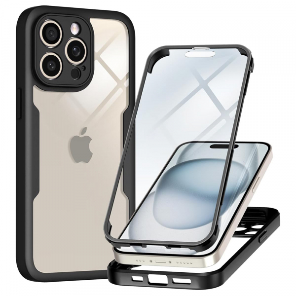 Husa pentru Apple iPhone 14 Pro, Techsuit, ColorVerse 360, Neagra