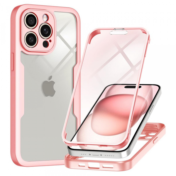 Husa pentru Apple iPhone 14 Pro, Techsuit, ColorVerse 360, Roz