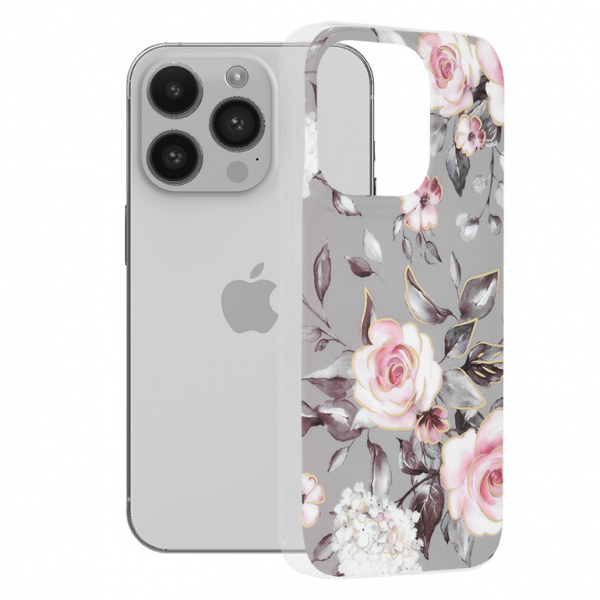 Husa pentru Apple iPhone 14 Pro, Techsuit, Marble, Gri