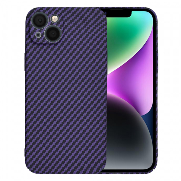 Husa pentru Apple iPhone 14, Techsuit, Carbonite FiberShell, Mov