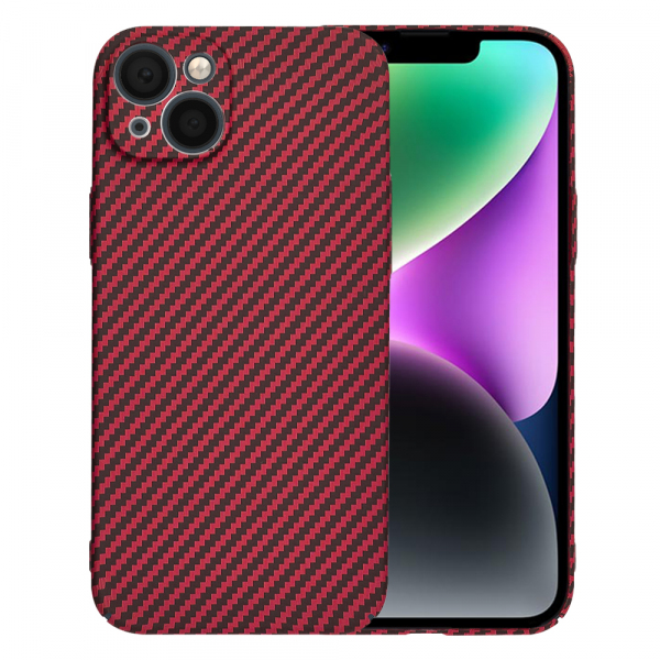Husa pentru Apple iPhone 14, Techsuit, Carbonite FiberShell, Rosie