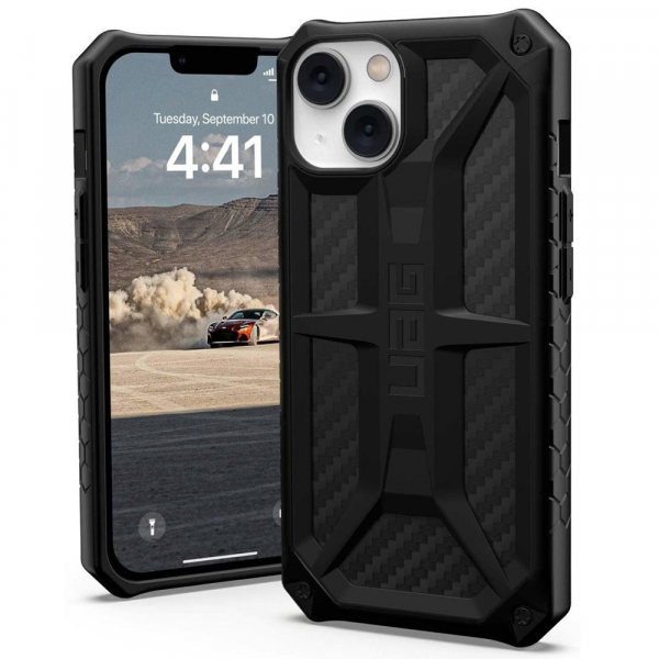 Husa pentru Apple iPhone 14, Urban Armor Gear, Monarch Carbon, Neagra