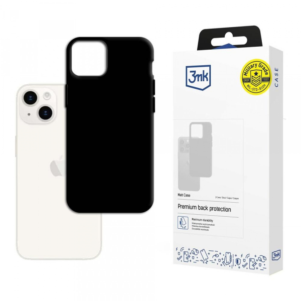 Husa pentru Apple iPhone 15, 3MK, Neagra Mata