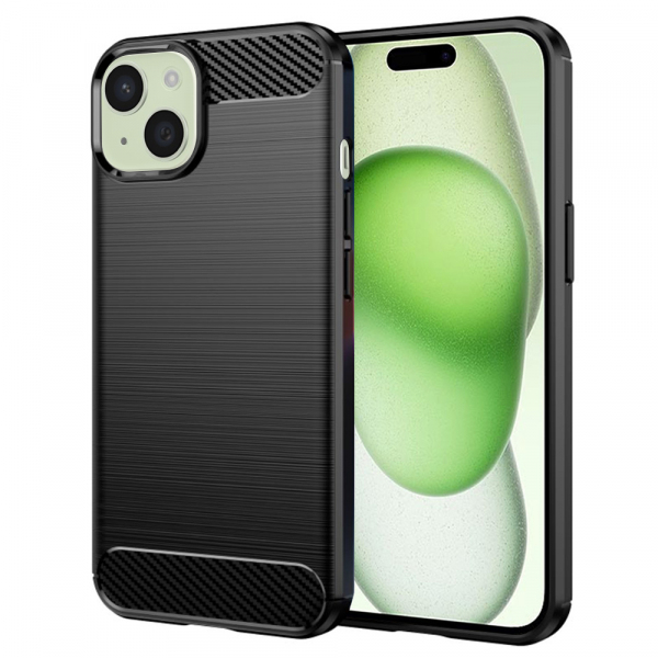 Husa pentru Apple iPhone 15 Plus, Techsuit, Carbon, Neagra