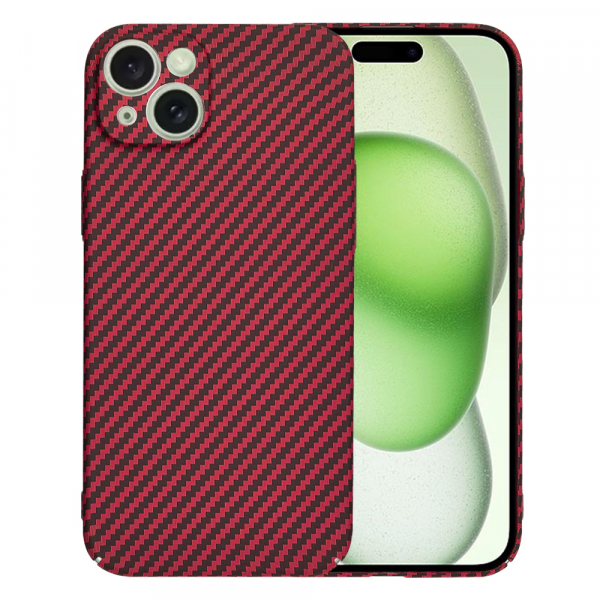 Husa pentru Apple iPhone 15 Plus, Techsuit, Carbonite FiberShell, Rosie