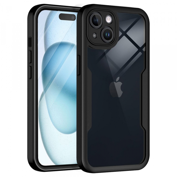 Husa pentru Apple iPhone 15 Plus, Techsuit, ColorVerse 360, Neagra