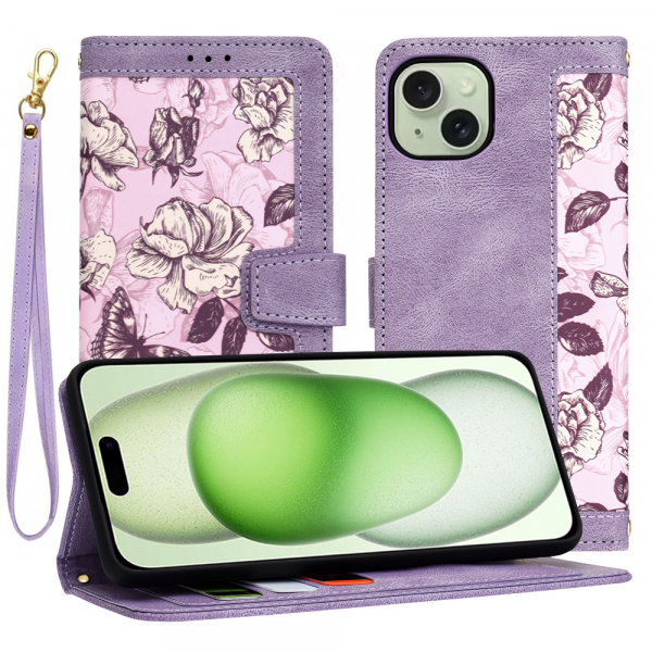 Husa pentru Apple iPhone 15 Plus, Techsuit, FlipCraft, Mov
