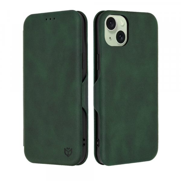 Husa pentru Apple iPhone 15 Plus, Techsuit, Safe Wallet Plus, Verde