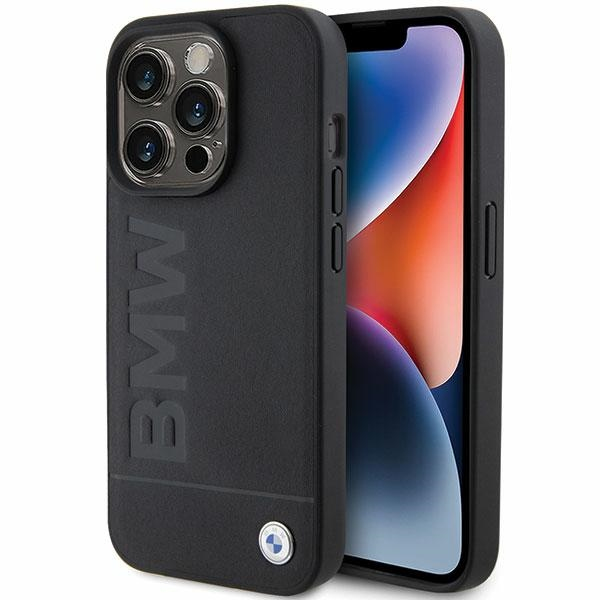 Husa pentru Apple iPhone 15 Pro, BMW, Natural Hot Stamp, Neagra