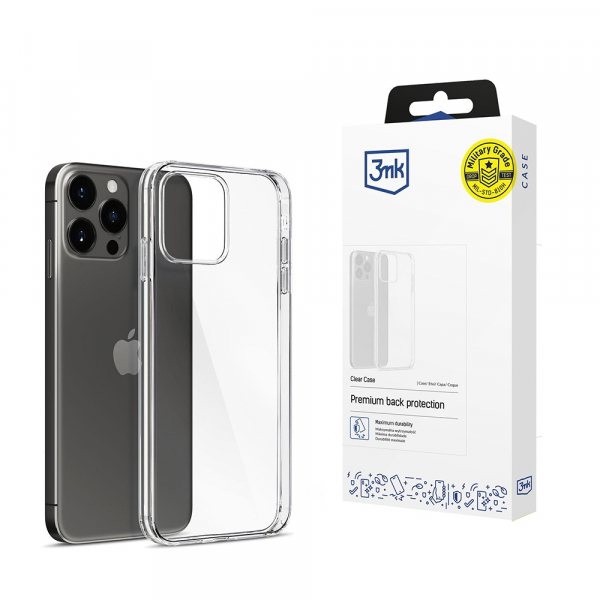 Husa pentru Apple iPhone 15 Pro Max, 3MK, Clear, Transparenta