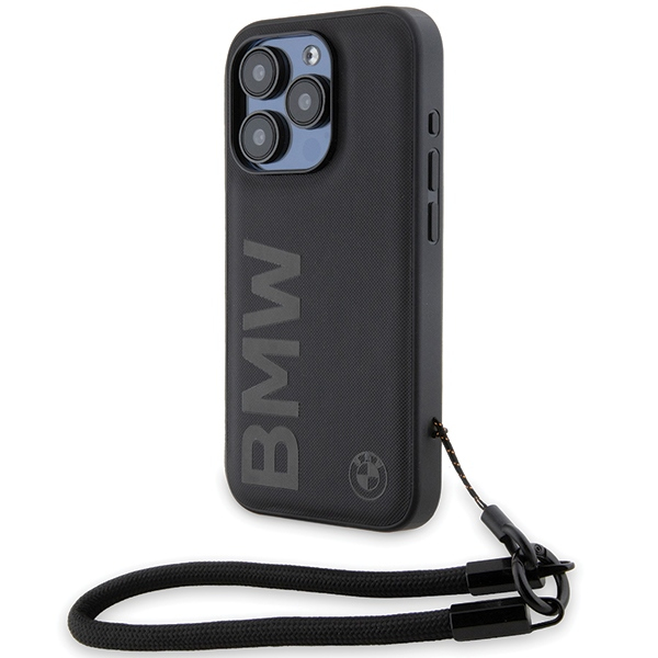 Husa pentru Apple iPhone 15 Pro Max, BMW, Signature Wordmark Cord, Neagra