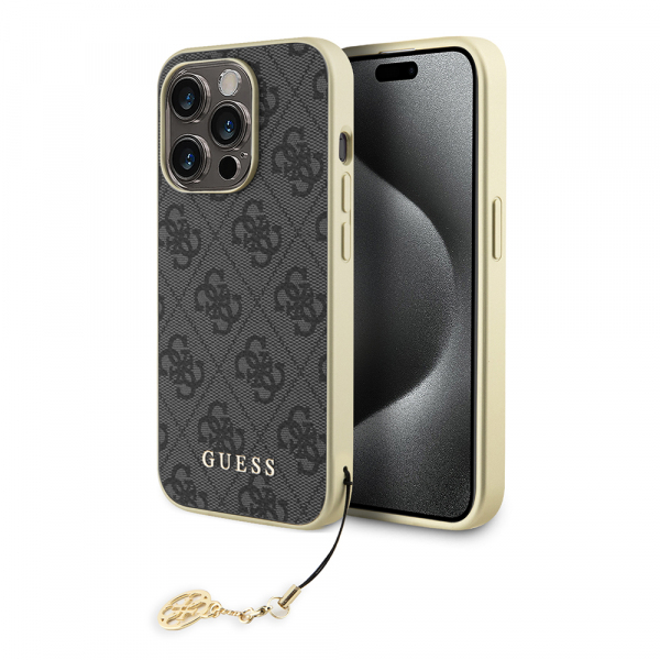 Husa pentru Apple iPhone 15 Pro Max, Guess, 4G Charm, Gri