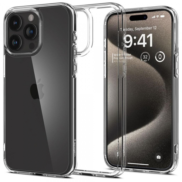 Husa pentru Apple iPhone 15 Pro Max, Spigen, Ultra Hybrid, Transparenta ACS06565