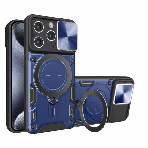 Husa pentru Apple iPhone 15 Pro Max, Techsuit, CamGuard Pro, Albastra