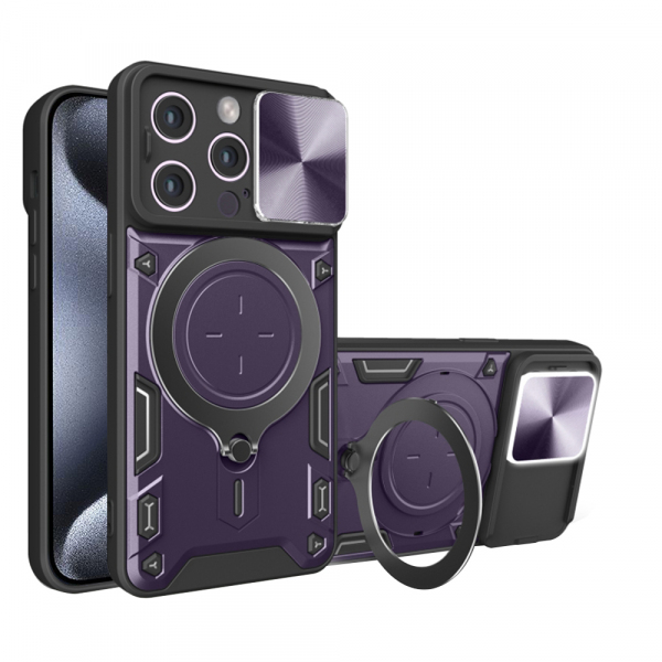 Husa pentru Apple iPhone 15 Pro Max, Techsuit, CamGuard Pro, Mov