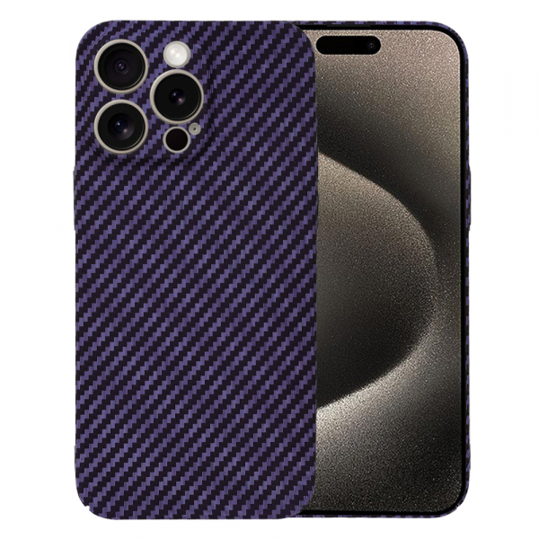 Husa pentru Apple iPhone 15 Pro Max, Techsuit, Carbonite FiberShell, Mov
