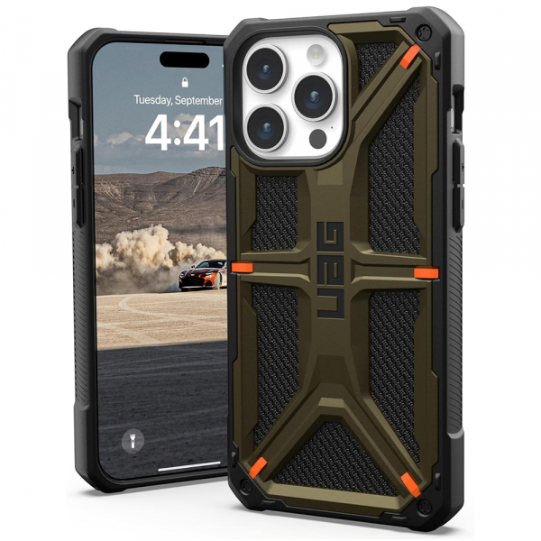 Husa pentru Apple iPhone 15 Pro Max, Urban Armor Gear, Monarch Kevlar, Verde
