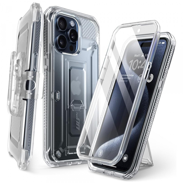 Husa pentru Apple iPhone 15 Pro, Supcase, Unicorn Beetle Pro, Transparenta