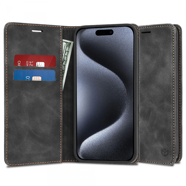 Husa pentru Apple iPhone 15 Pro, Techsuit, Confy, Neagra