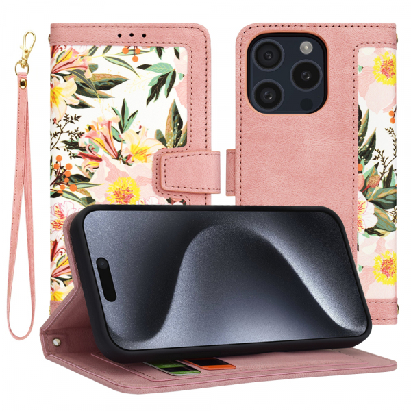 Husa pentru Apple iPhone 15 Pro, Techsuit, FlipCraft, Roz