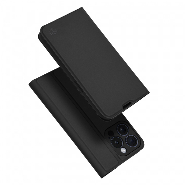Husa pentru Apple iPhone 15 Pro, Techsuit, Magskin Book, Neagra