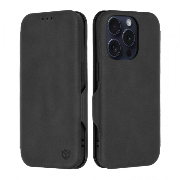 Husa pentru Apple iPhone 15 Pro, Techsuit, Safe Wallet Plus, Neagra