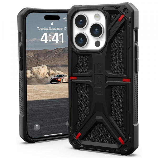Husa pentru Apple iPhone 15 Pro, Urban Armor Gear, Monarch Kevlar, Neagra
