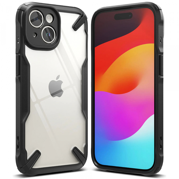 Husa pentru Apple iPhone 15, Ringke, Fusion X, Neagra