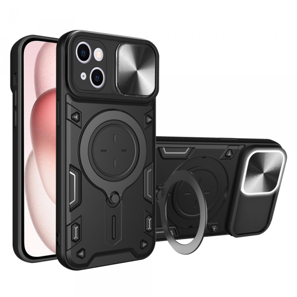 Husa pentru Apple iPhone 15, Techsuit, CamGuard Pro, Neagra