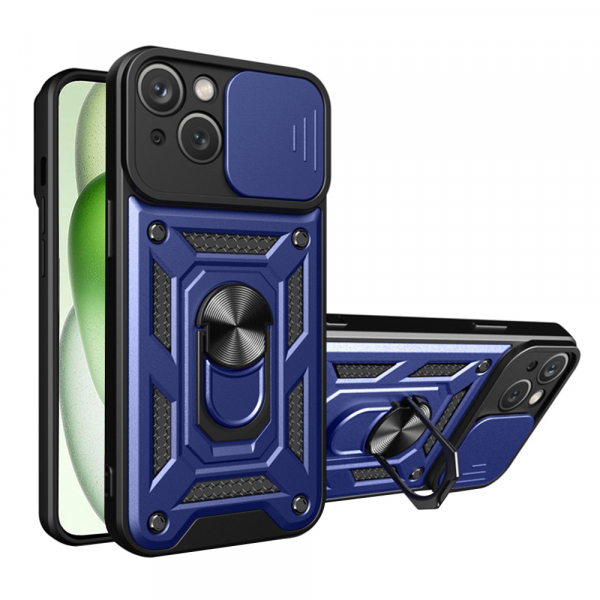 Husa pentru Apple iPhone 15, Techsuit, CamShield, Albastra