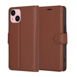 Husa pentru Apple iPhone 15, Techsuit, Leather Folio, Maro