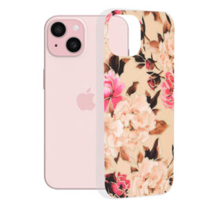 Husa pentru Apple iPhone 15, Techsuit, Marble, Bej