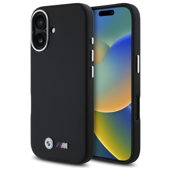 Husa pentru Apple iPhone 16, BMW, M Smooth Full Wrapped Metal, Neagra