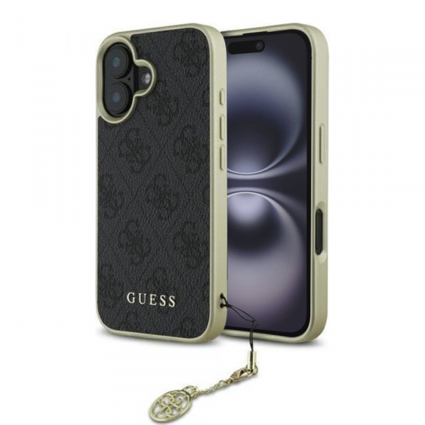 Husa pentru Apple iPhone 16 Plus, Guess, 4G Charm, Neagra
