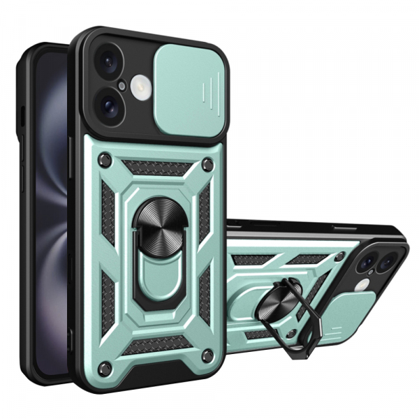 Husa pentru Apple iPhone 16 Plus, Techsuit, CamShield, Verde