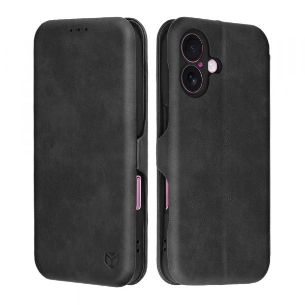 Husa pentru Apple iPhone 16 Plus, Techsuit, Safe Wallet Plus, Neagra