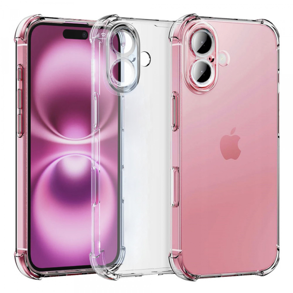 Husa pentru Apple iPhone 16 Plus, Techsuit, Shockproof Clear, Transparenta