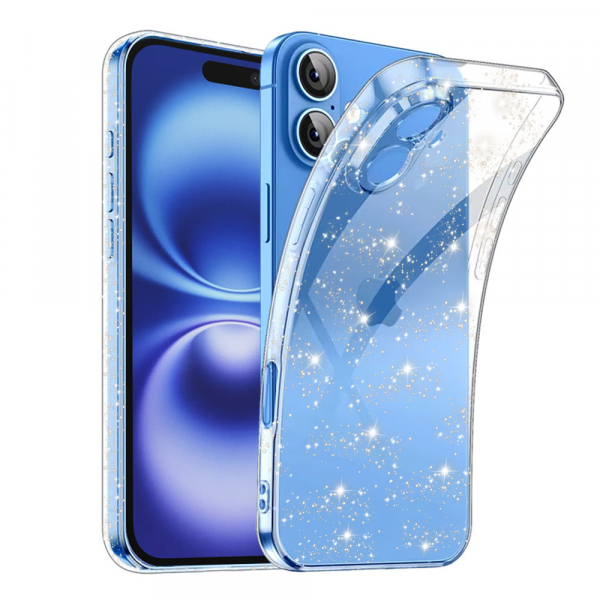 Husa pentru Apple iPhone 16 Plus, Techsuit, SparkleSkin, Transparenta